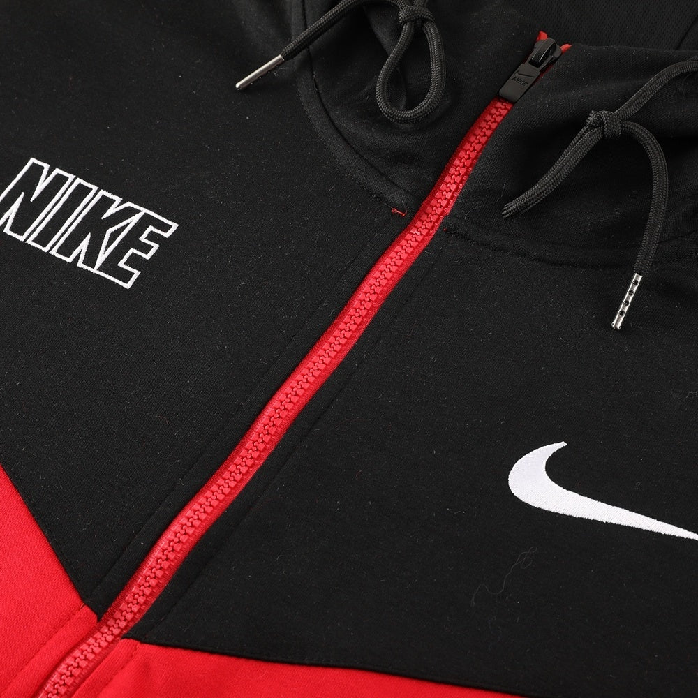 Nike Repeat Red And Black Hooded Tracksuit