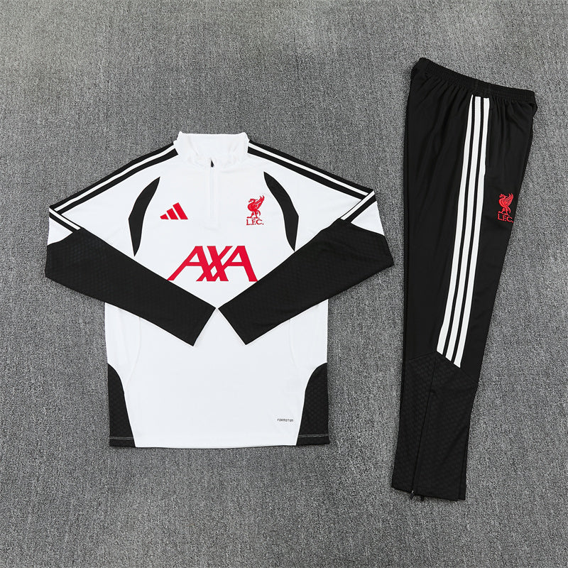 26/27 Liverpool FC White And Black 1/4 Zip Tracksuit