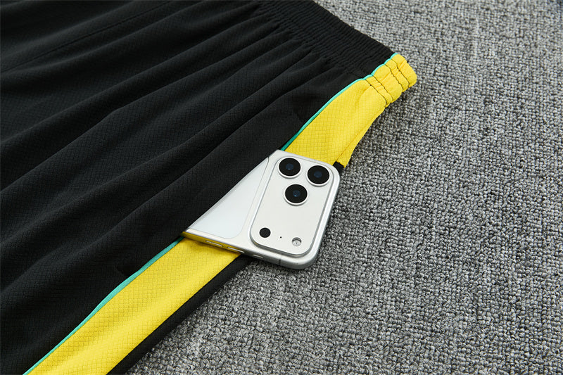 Brazil x Jordan Green/Yellow/Black Shorts Training Set
