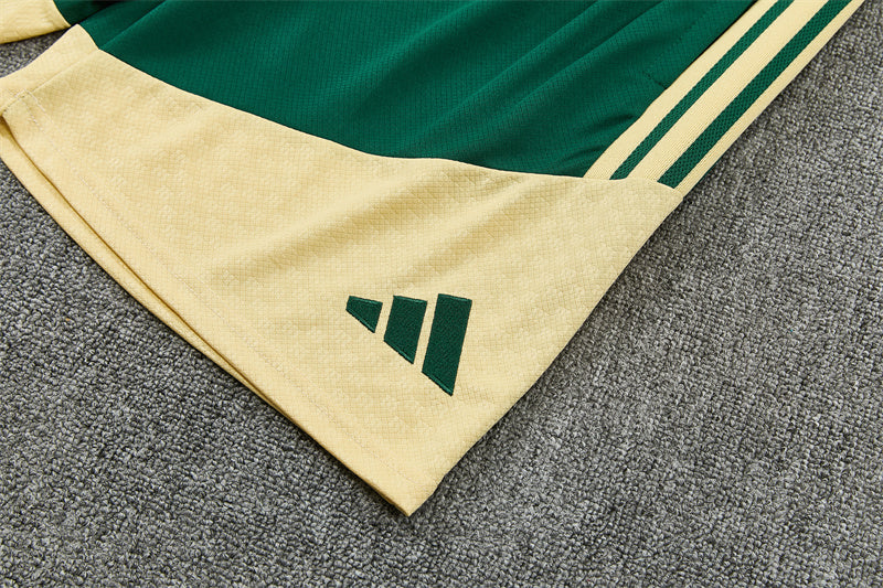 26/27 Real Madrid Green/Gold Shorts Training Set