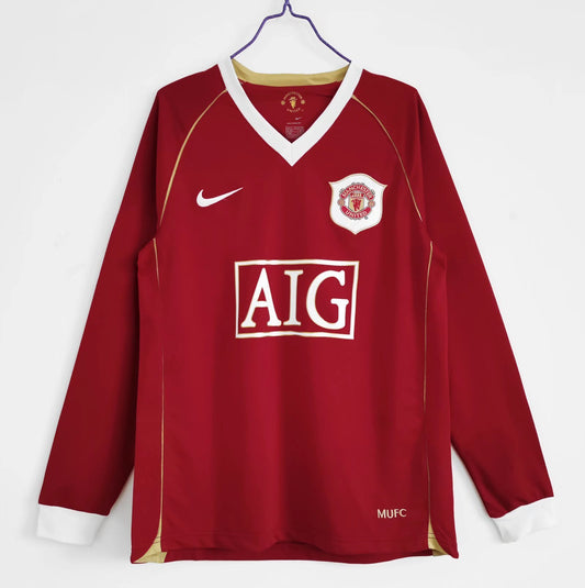 06/07 Manchester United Retro Home Jersey (Long Sleeve)