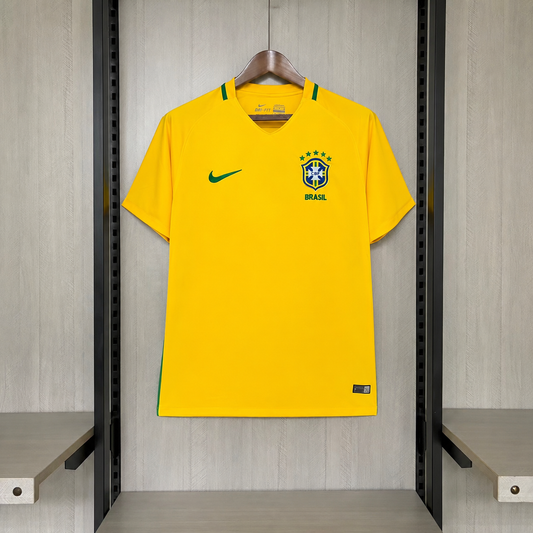 2018 Retro Brazil Home Jersey