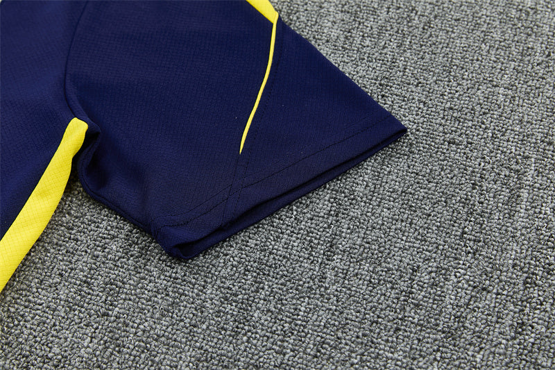 Brazil x Jordan Dark Blue/Yellow Shorts Training Set