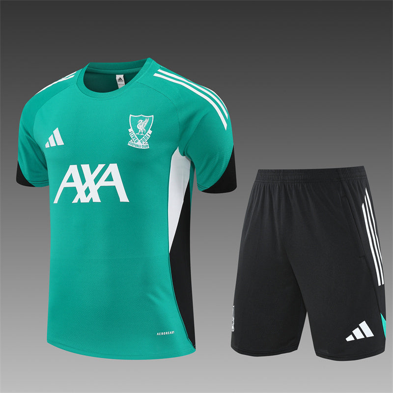 25/26 Liverpool Green/Black Shorts Training Set