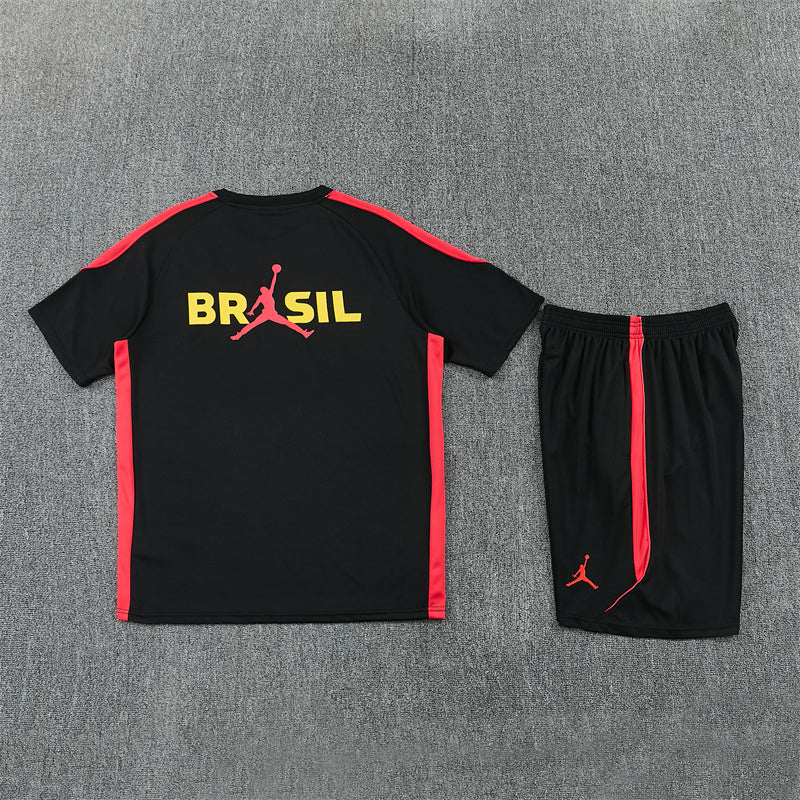 Brazil x Jordan Black/Red Shorts Training Set