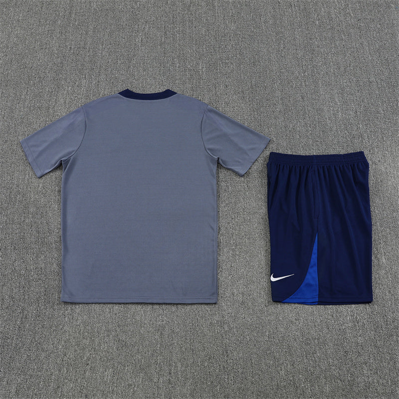 25/26 PSG Grey/Blue Shorts Training Set