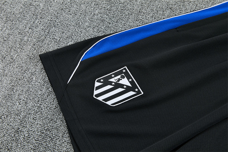26/27 Atletico Madrid Black/Blue Shorts Training Set