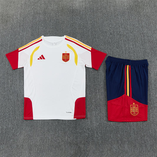 Spain White/Red Shorts Training Set