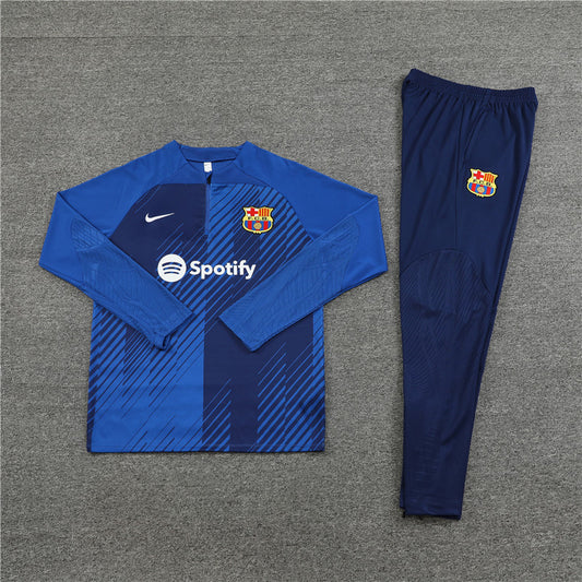23/24 FC Barcelona Blue 1/4 Zip Tracksuit