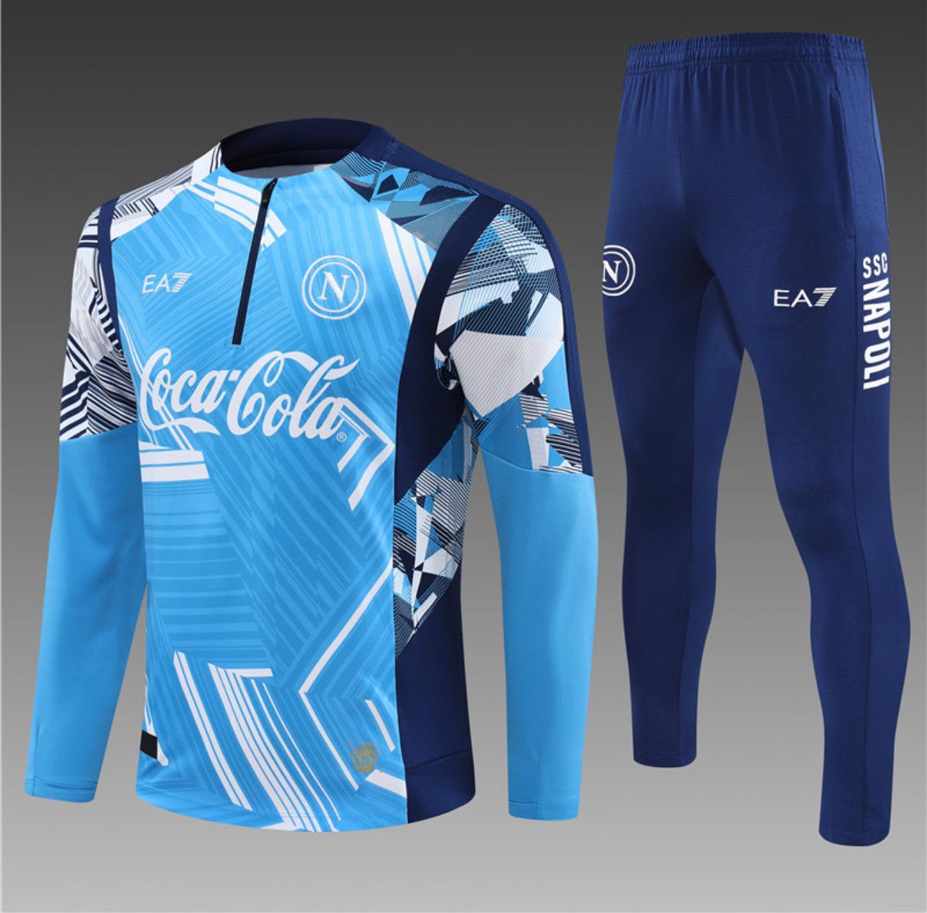 24/25 SSC Napoli Blue 1/4 Zip Tracksuit