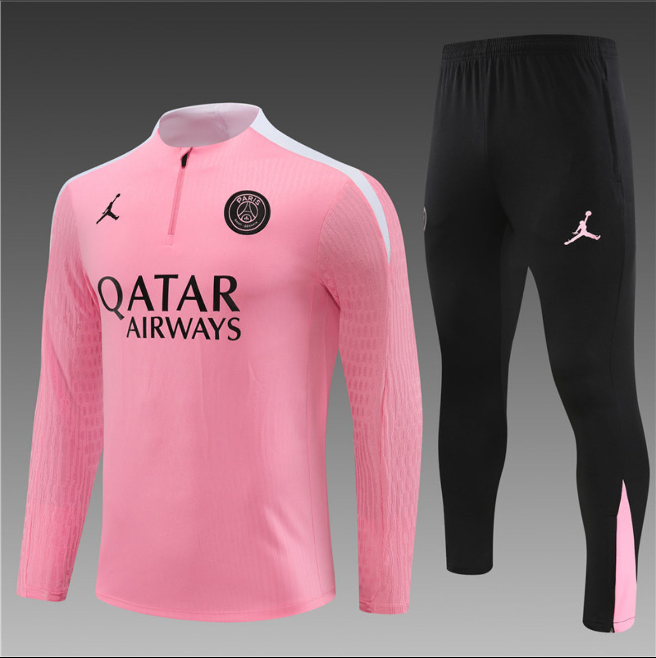 24/25 Jordan x PSG Pink 1/4 Zip Tracksuit
