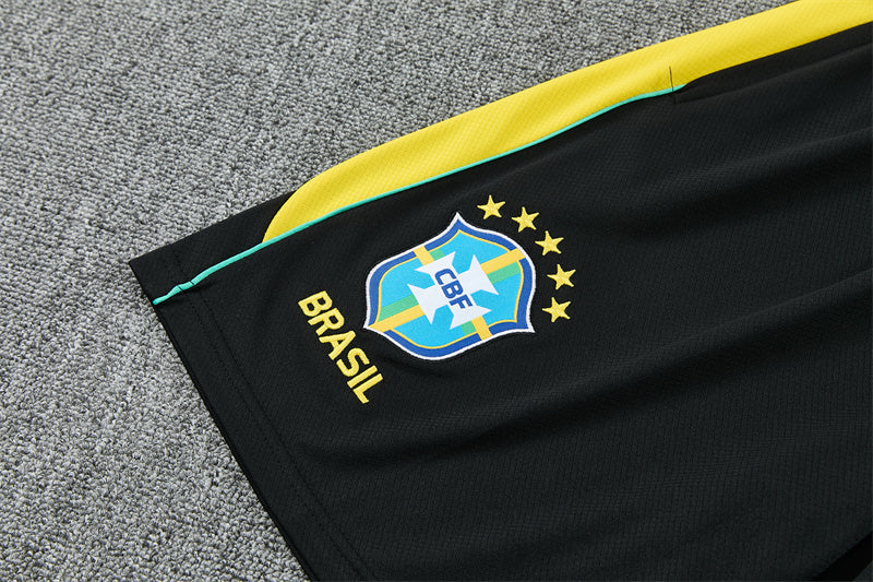 Brazil x Jordan Black/Yellow Shorts Training Set