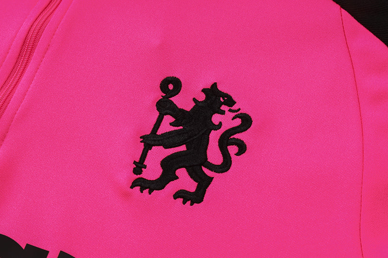 24/25 Chelsea FC Pink And Black 1/4 Zip Tracksuit