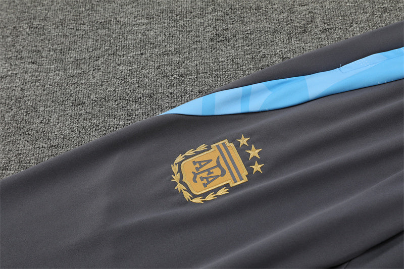 2025 Argentina Grey 1/4 Zip Tracksuit
