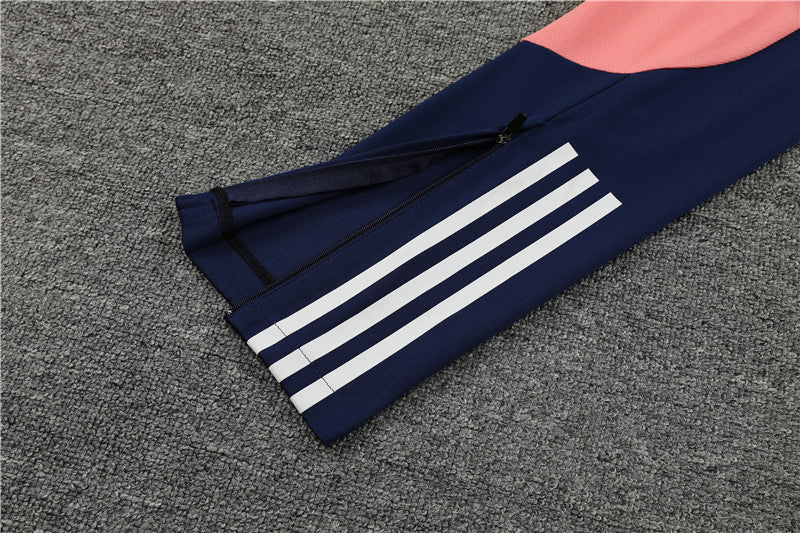 23/24 Olympic Lyon Blue And Pink 1/4 Zip Tracksuit