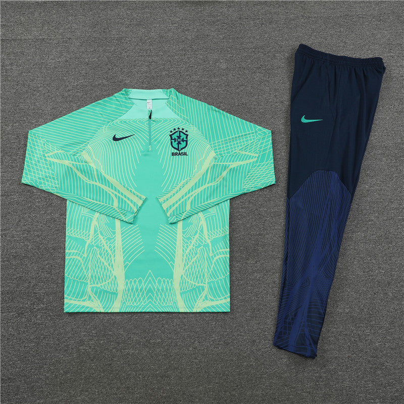 2022 Brazil Green 1/4 Zip Tracksuit
