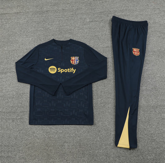 24/25 FC Barcelona Blue And Gold 1/4 Zip Tracksuit