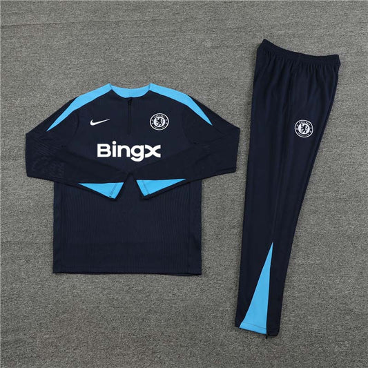24/25 Chelsea FC Dark Blue 1/4 Zip Tracksuit