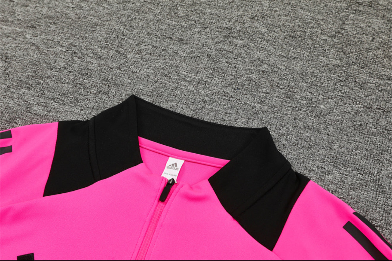24/25 Real Madrid Pink 1/4 Zip Tracksuit