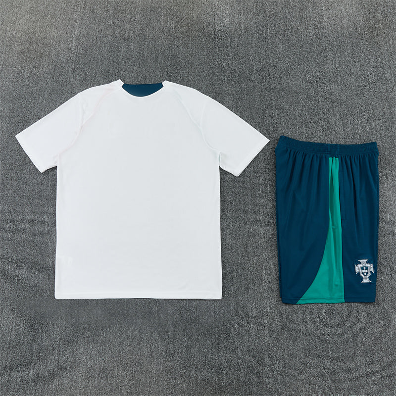 Portugal White/Green Shorts Training Set