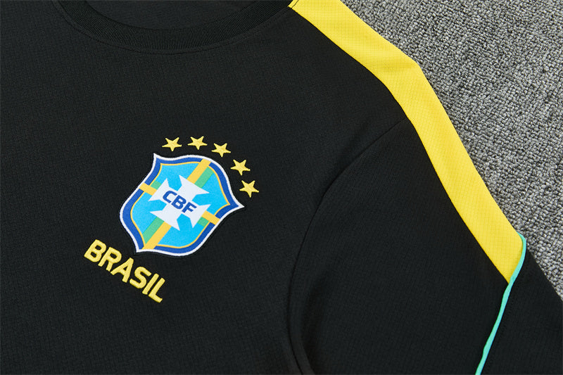 Brazil x Jordan Black/Yellow Shorts Training Set