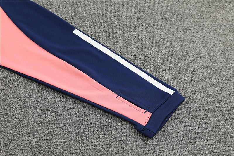 23/24 Olympic Lyon Blue And Pink 1/4 Zip Tracksuit