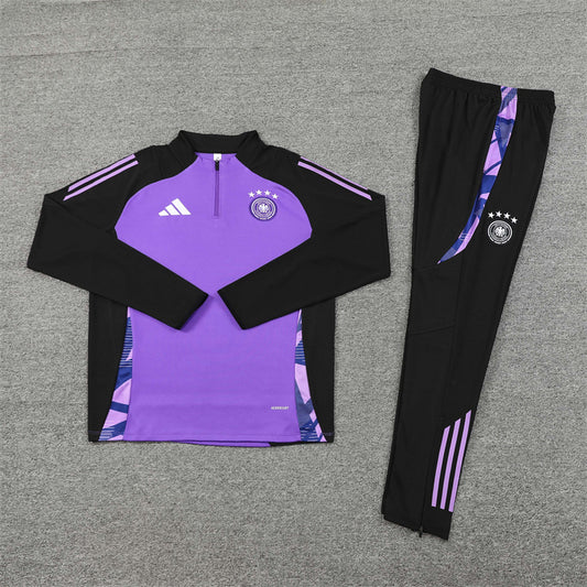 2025 Germany Purple And Black 1/4 Zip Tracksuit