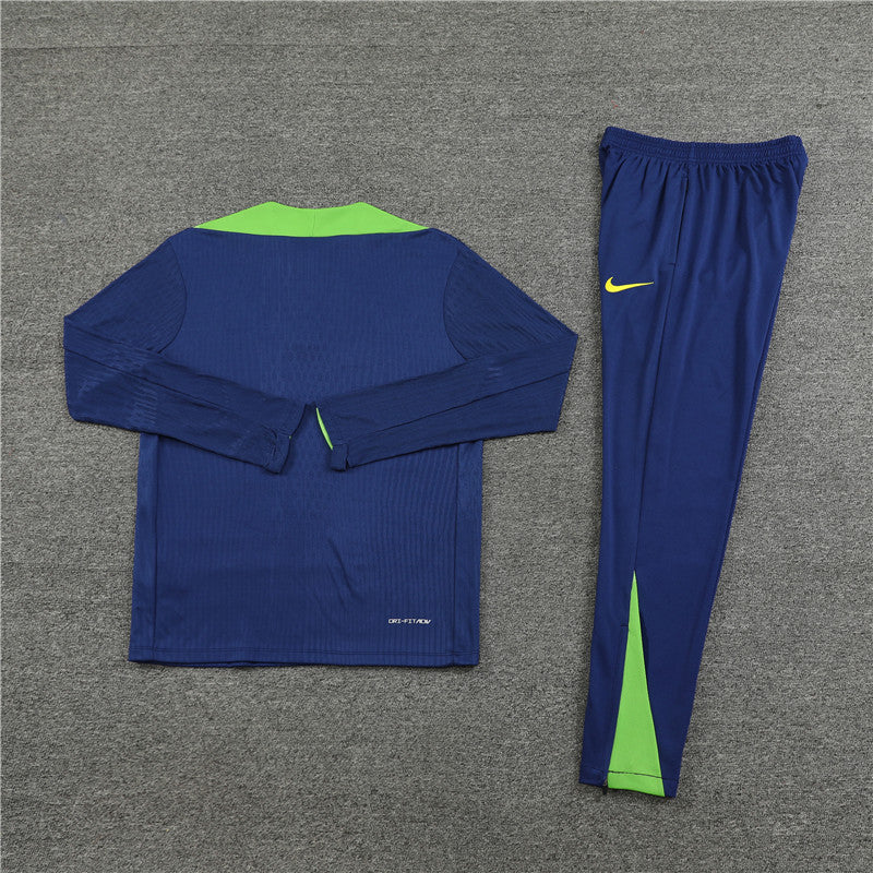2025 Brazil Dark Blue 1/4 Zip Tracksuit