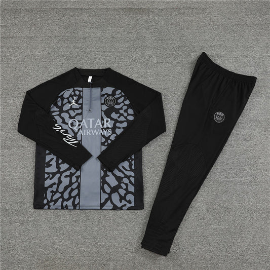 23/24 Jordan x PSG Grey Camo 1/4 Zip Tracksuit
