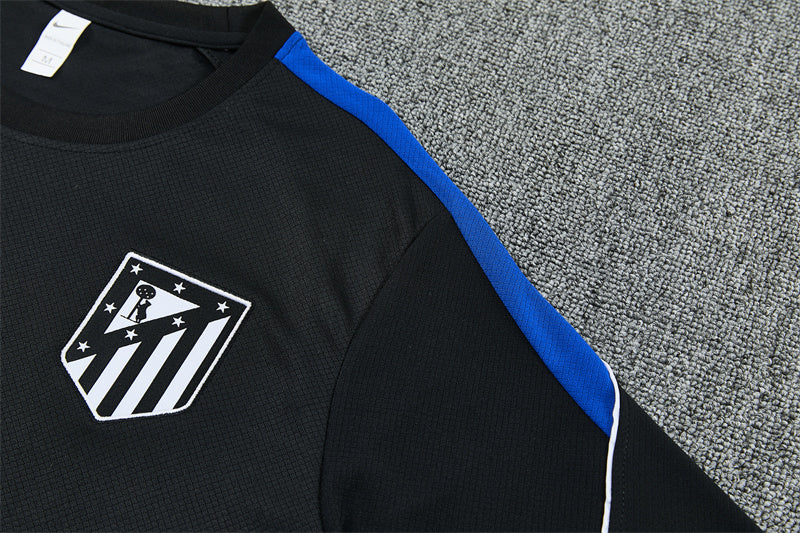 26/27 Atletico Madrid Black/Blue Shorts Training Set