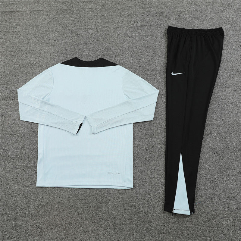 24/25 FC Barcelona Grey And Black 1/4 Zip Training Tracksuit