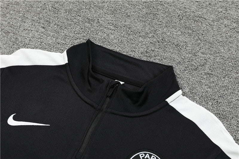 23/24 PSG Black 1/4 Zip Tracksuit