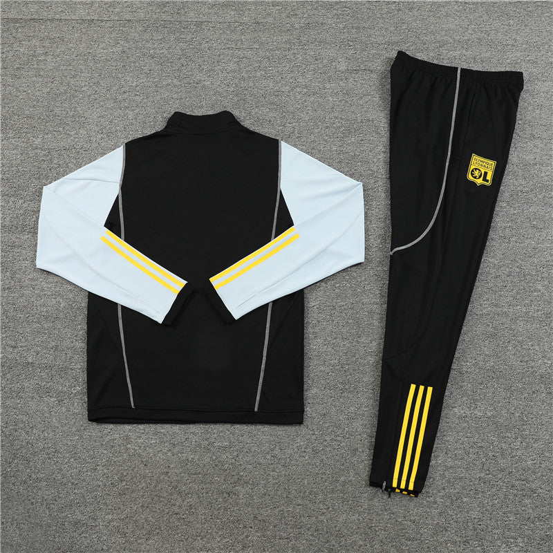 23/24 Olympic Lyon Black 1/4 Zip Tracksuit