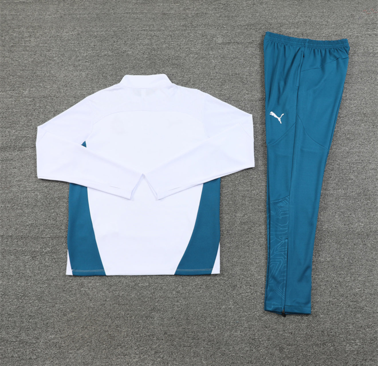 24/25 Marseille White And Blue 1/4 Zip Tracksuit