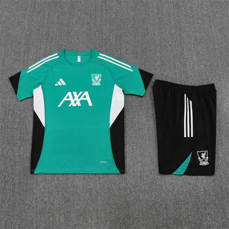 25/26 Liverpool Green/Black Shorts Training Set