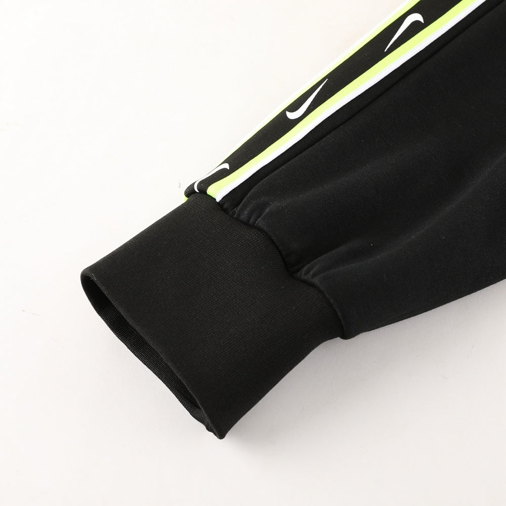 Nike Repeat Volt And Black Hooded Tracksuit