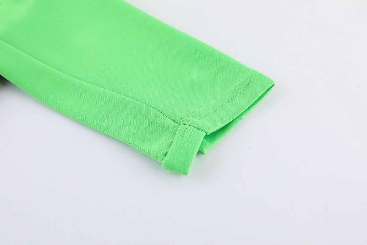 Nike Black And Green 1/4 Zip Dri-Fit Tracksuit