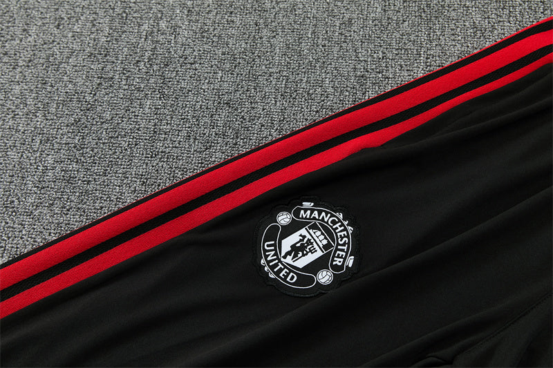 26/27 Manchester United Red And Black 1/4 Zip Tracksuit