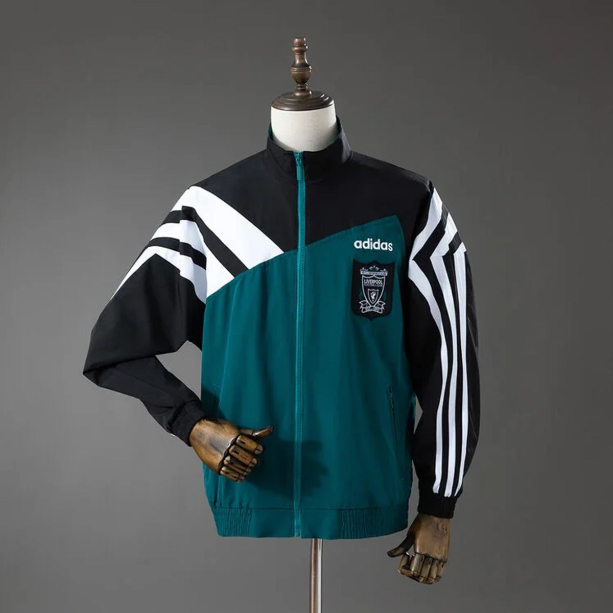 Retro Liverpool Green Windbreaker