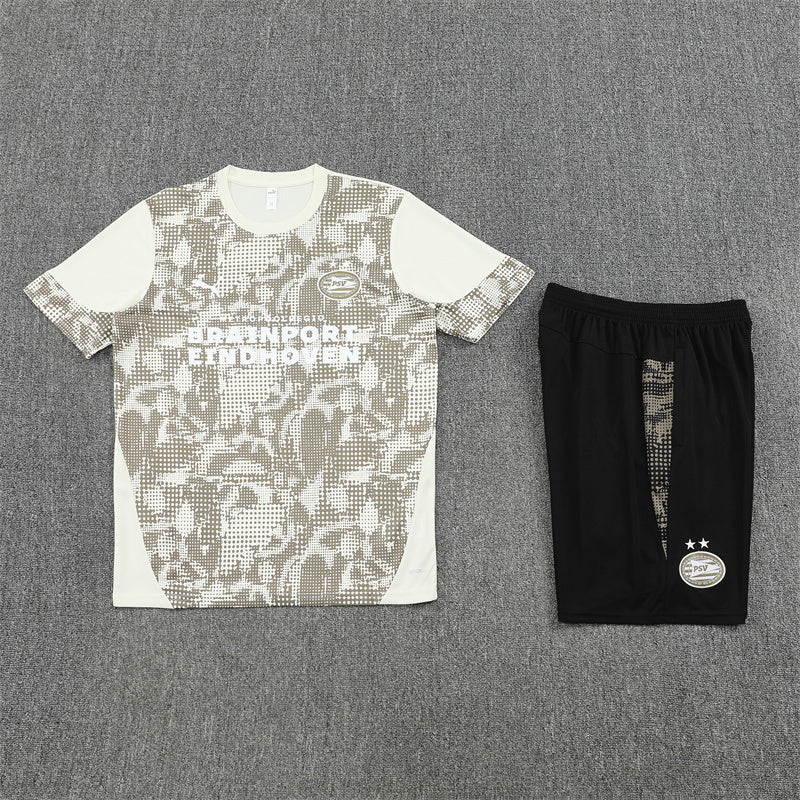 PSV Eindhoven Cream/Black Shorts Training Set
