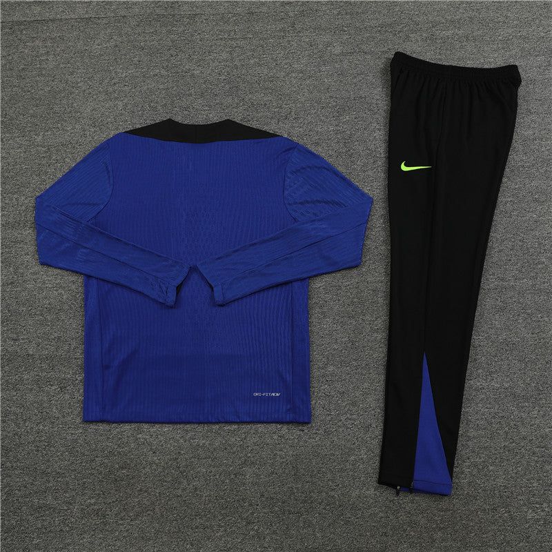 24/25 FC Barcelona Blue And Black 1/4 Zip Tracksuit