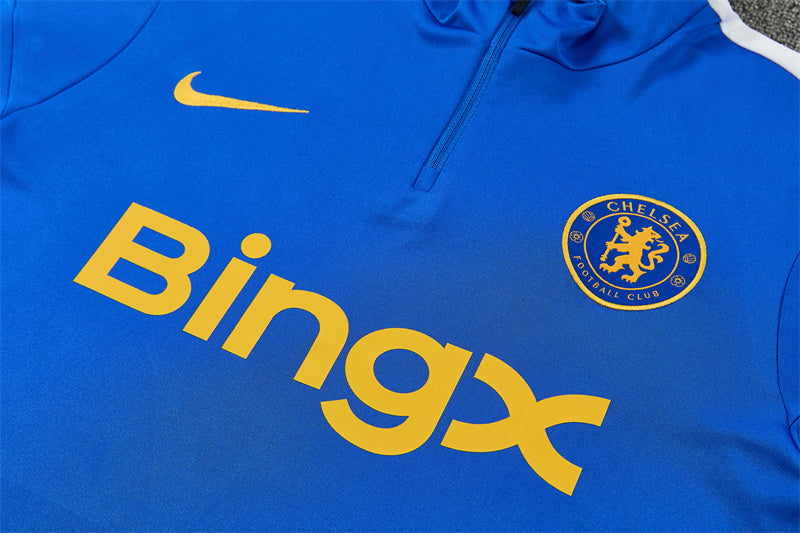 26/27 Chelsea FC Blue And Black 1/4 Zip Tracksuit