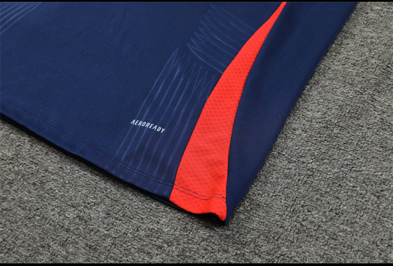 24/25 Manchester United Dark Blue And Orange Tracksuit