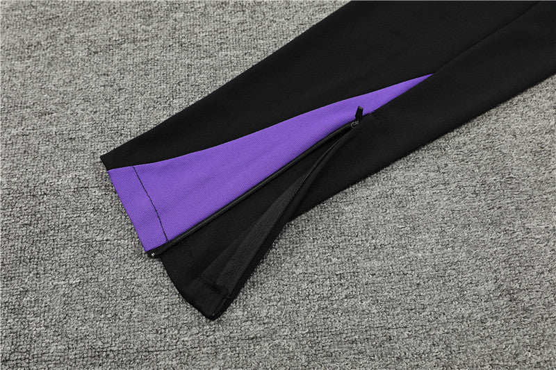 24/25 Jordan x PSG Black And Purple 1/4 Zip Tracksuit