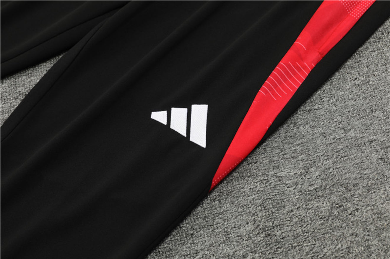24/25 FC Bayern Munich Black And Red 1/4 Zip Tracksuit
