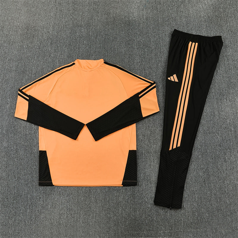 26/27 Arsenal FC Orange And Black 1/4 Zip Tracksuit