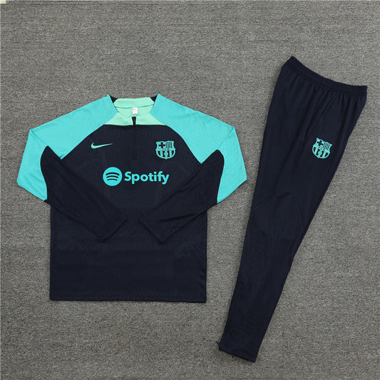 23/24 FC Barcelona Navy And Light Blue 1/4 Zip Tracksuit