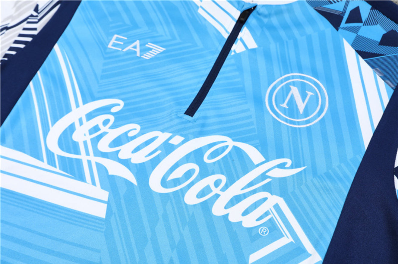 24/25 SSC Napoli Blue 1/4 Zip Tracksuit