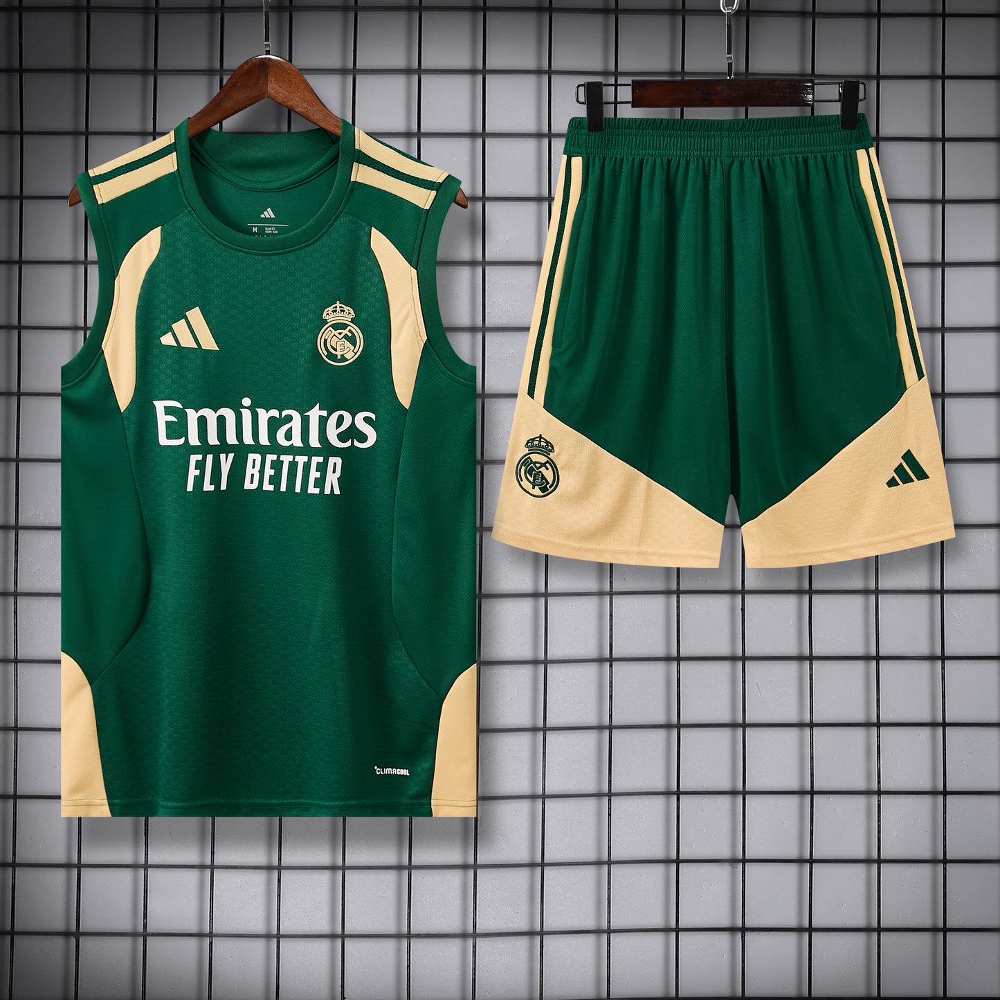 26/27 Real Madrid Green/Gold Vest Training Set
