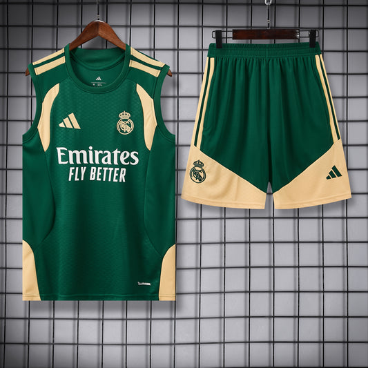 26/27 Real Madrid Green/Gold Vest Training Set
